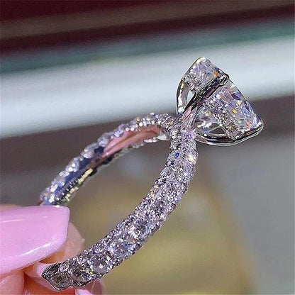 Exquisite Fashion Silver Color Engagement Rings