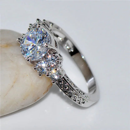 Exquisite Fashion Silver Color Engagement Rings