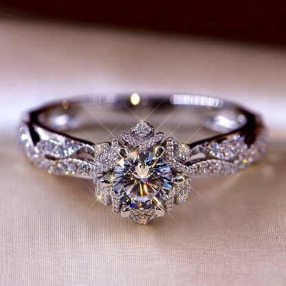 Exquisite Fashion Silver Color Engagement Rings