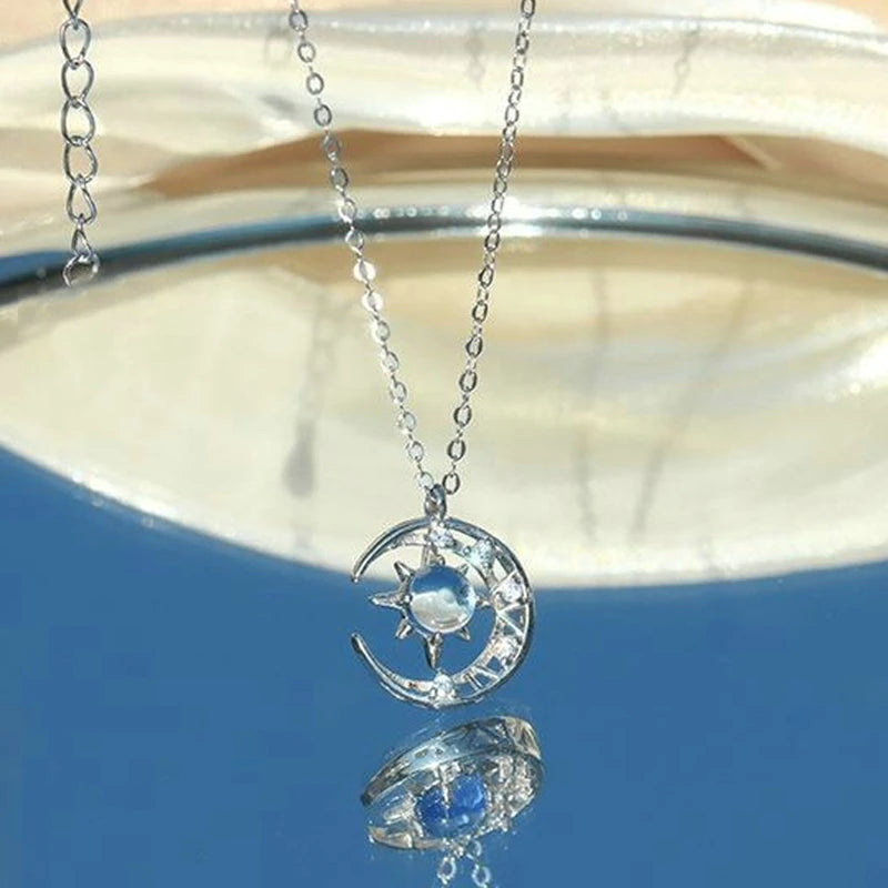 Crystal Angel Wings Heart Necklace